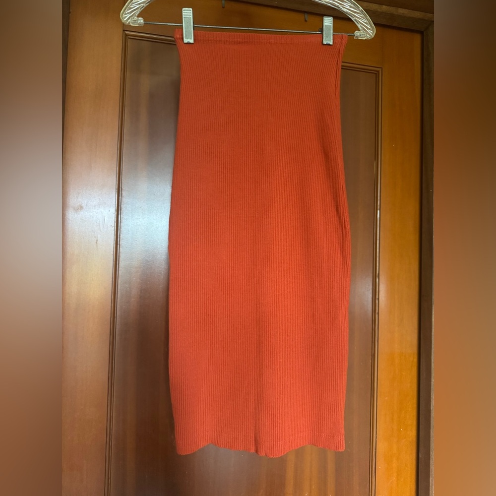 Reformation Moss Terracotta Skirt crop top Set XS - Picture 3 of 14